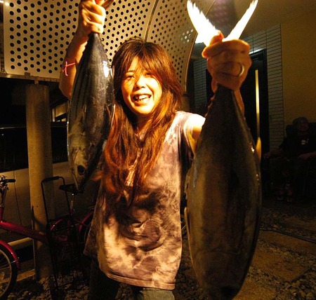 カツオでBBQ♪