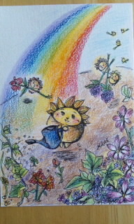 リアルイラスト（希望の植樹…復興へ）