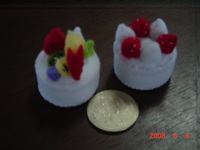 ハンドメイド♪ブックカバーとフェルトケーキ