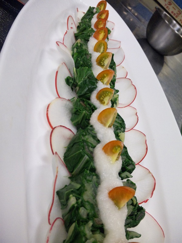 とろろと野菜のおひたし