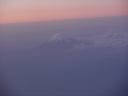夕暮れの富士山