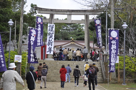 初詣 in 護国神社