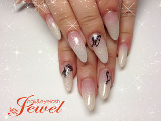 Nail Eyelash ジュウェル シンプル系スカルプネイル