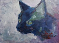 猫を描く