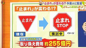 おなじみ「止まれ」標識が変わる？道路標識の変更