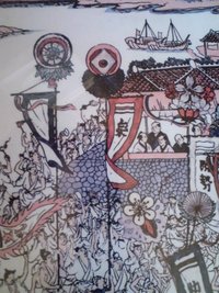 王朝時代の綱挽絵