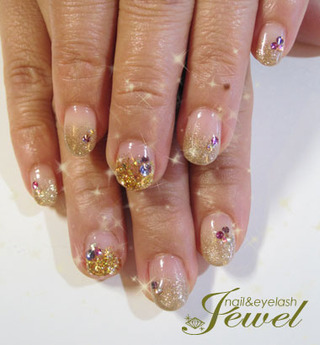 Nail Eyelash ジュウェル キラキラ輝くグリッターネイル