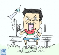 Ｔシャツ・短パンの政調会長 2011/07/04 03:09:36