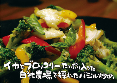 2013年９月イカとブロッコリーバジル炒め