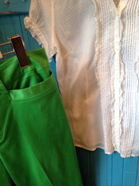 RALPH LAURENのグリーンストレッチパンツ 2014/06/16 17:40:41