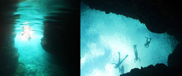 人気の青の洞窟での体験ダイビング、シュノーケリング