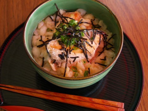 焼き鮭のお茶漬け