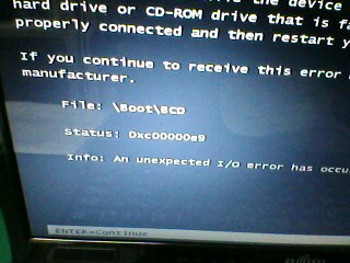 Windows立ち上がらずエラーコード0xce9表示 Fmvs54dby これで解決ドクターエフ Usbメモリ ハードディスクデータ復旧 パソコン修理 Bto販売