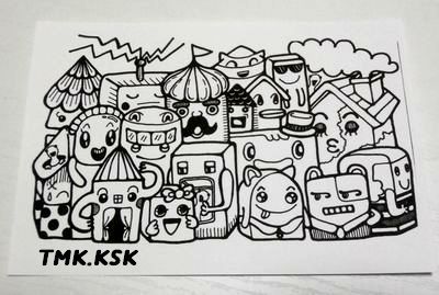 お家キャラのイラスト 革遊び的レザークラフトとか