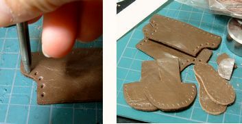 革ブーツ型紙制作からの 縫いからの 靴底で悩むまで 革遊び的レザークラフトとか