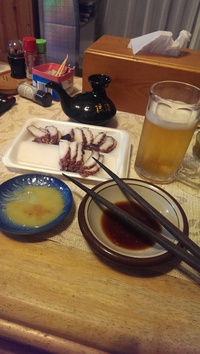 大好きなタコ刺身♪(／▽＼)♪ 2014/04/03 19:41:43