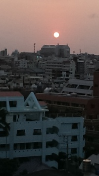 綺麗な夕陽♪o(^o^)o 2014/04/18 13:08:50
