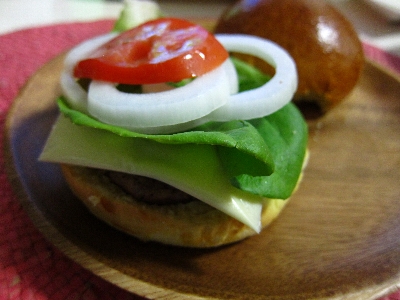 ブリオッシュでハンバーガー☆