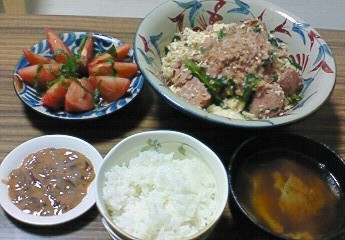 夕飯。