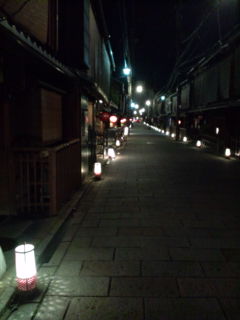 京都の夜。