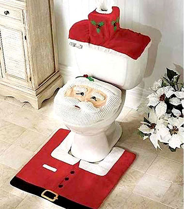 クリスマスのトイレカバー