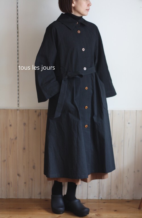 tous les jours:MAGALI コットンリネンウェザートレンチコート