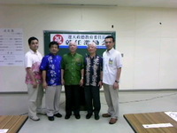 浦添市教育委員長の就任激励会に参加しました。 2011/06/25 09:04:11