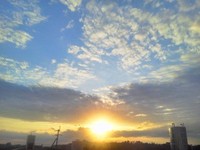 ウチから見えた夕陽 2012/01/26 18:31:09