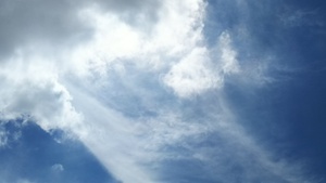 空を見上げる